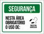 Imagem de Kit 3 Placa Segurança Obrigatório Protetor Auricular 36X46