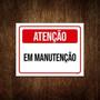 Imagem de Kit 3 Placa Sinalização - Atenção Em Manutenção Ml3385