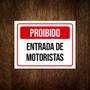 Imagem de Kit 3 Placa Vermelha Proibido Entrada De Motoristas