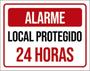 Imagem de Kit 3 Placas Alarme Local Protegido 24 Horas 36X46