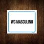 Imagem de Kit 3 Placas Ambiente Sinalização Setor Wc Masculino