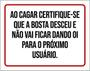 Imagem de Kit 3 Placas Ao Cagar Certifique-Se Que A Bosta Desceu