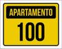 Imagem de Kit 3 Placas Apartamento 100 Amarela 36X46