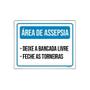 Imagem de Kit 3 Placas Área Assepsia Bancada Livre Feche Torneiras