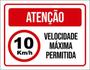 Imagem de Kit 3 Placas Atenção 20Km Velocidade Máxima