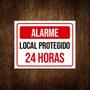 Imagem de Kit 3 Placas Atenção Alarme Local Protegido 24 Horas