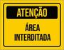 Imagem de Kit 3 Placas Atenção Área Interditada 36X46