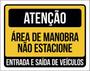 Imagem de Kit 3 Placas Atenção Área Manobra Não Estacione 36X46