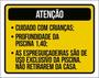 Imagem de Kit 3 Placas Atenção Cuidado Crianças Espreguiçadeiras 36X46