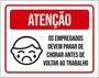 Imagem de Kit 3 Placas Atenção Empregados Devem Parar Chorar