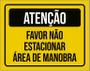 Imagem de Kit 3 Placas Atenção Favor Estacionar Área De Manobra 27X35