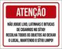 Imagem de Kit 3 Placas Atenção Não Jogue Lixo Bitucas No Sítio