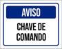 Imagem de Kit 3 Placas Aviso Chave De Comando 36X46