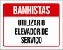 Imagem de Kit 3 Placas Banhistas Utilizar Elevador De Serviço