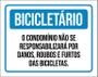 Imagem de Kit 3 Placas Bicicletário Condomínio Roubos Bicicletas