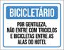 Imagem de Kit 3 Placas Bicicletário Não Entre Triciclos Bicicletas