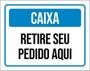 Imagem de Kit 3 Placas Caixa Retire Seu Pedido Aqui ul