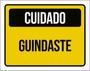 Imagem de Kit 3 Placas Cuidado Guindaste Amarela 36X46