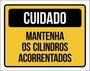 Imagem de Kit 3 Placas Cuidado Mantenha Cilindros Acorrentados 36X46