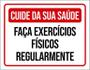 Imagem de Kit 3 Placas Cuide Saúde Faça Exercício Físicos