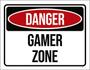 Imagem de Kit 3 Placas Danger Gamer Zone 36X46