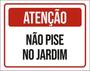 Imagem de Kit 3 Placas De Atenção Não Pise No Jardim 36X46