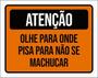 Imagem de Kit 3 Placas De Atenção Olhe Para Onde Pisar 36X46