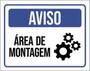 Imagem de Kit 3 Placas De Aviso Área De Montagem 36X46