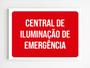 Imagem de Kit 3 Placas de aviso central de iluminação de emergência