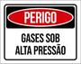 Imagem de Kit 3 Placas De Perigo Gases Sob Alta Pressão 36X46