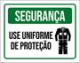 Imagem de Kit 3 Placas De Segurança Use Uniforme Proteção 36X46