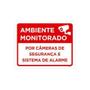 Imagem de Kit 3 Placas De Sinalização - Ambiente Monitorado