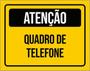 Imagem de Kit 3 Placas De Sinalização - Atenção Quadro De Telefone