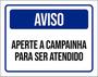 Imagem de Kit 3 Placas De Sinalização - Aviso Aperte A Campainha