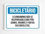 Imagem de Kit 3 Placas de sinalização bicicletário condominios aviso