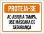 Imagem de Kit 3 Placas De Sinalização - Proteja-Se Ao Abrir Tampa