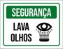 Imagem de Kit 3 Placas De Sinalização Segurança Aviso Lava Olhos