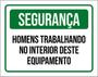 Imagem de Kit 3 Placas De Sinalização - Segurança Homens Trabalhando