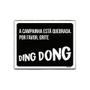 Imagem de Kit 3 Placas Decorativa - Campainha Quebrada Grite Ding Dong