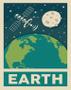 Imagem de Kit 3 Placas Decorativa Espaço - Planeta Terra Earth