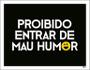 Imagem de Kit 3 Placas Decorativa - Proibido Entrar De Mau Humor