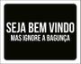 Imagem de Kit 3 Placas Decorativa - Seja Bem Vindo Ignore Bagunça