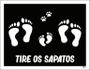 Imagem de Kit 3 Placas Decorativa - Tire Os Sapatos Pegadas