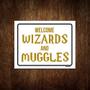 Imagem de Kit 3 Placas Decorativa - Welcome Wizard Muggles