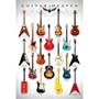 Imagem de Kit 3 Placas Decorativas Guitarras