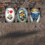 Imagem de Kit 3 Placas Decorativas Minions 02 MDF 3mm 18x26