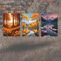 Imagem de Kit 3 Placas Decorativas Paisagem MDF 3mm 18x26