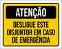 Imagem de Kit 3 Placas Desligue Disjuntor Caso Emergência 36X46