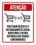 Imagem de Kit 3 Placas Distanciamento Social Supermercado