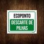 Imagem de Kit 3 Placas Ecoponto Descarte De Pilhas